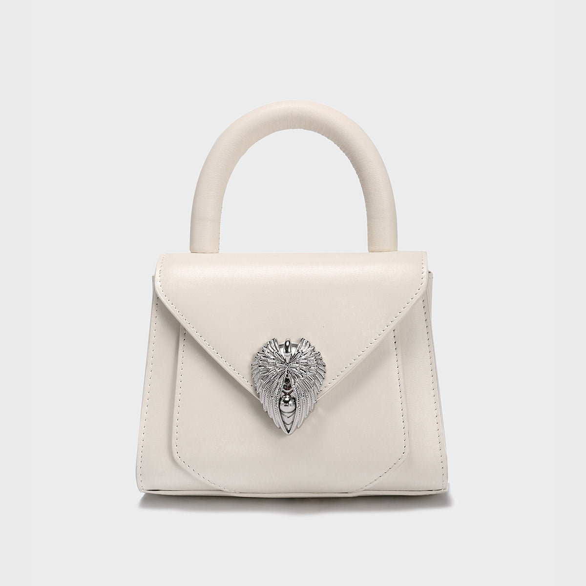 Avant Garde Silver Chain Strap Leather Satchel-8