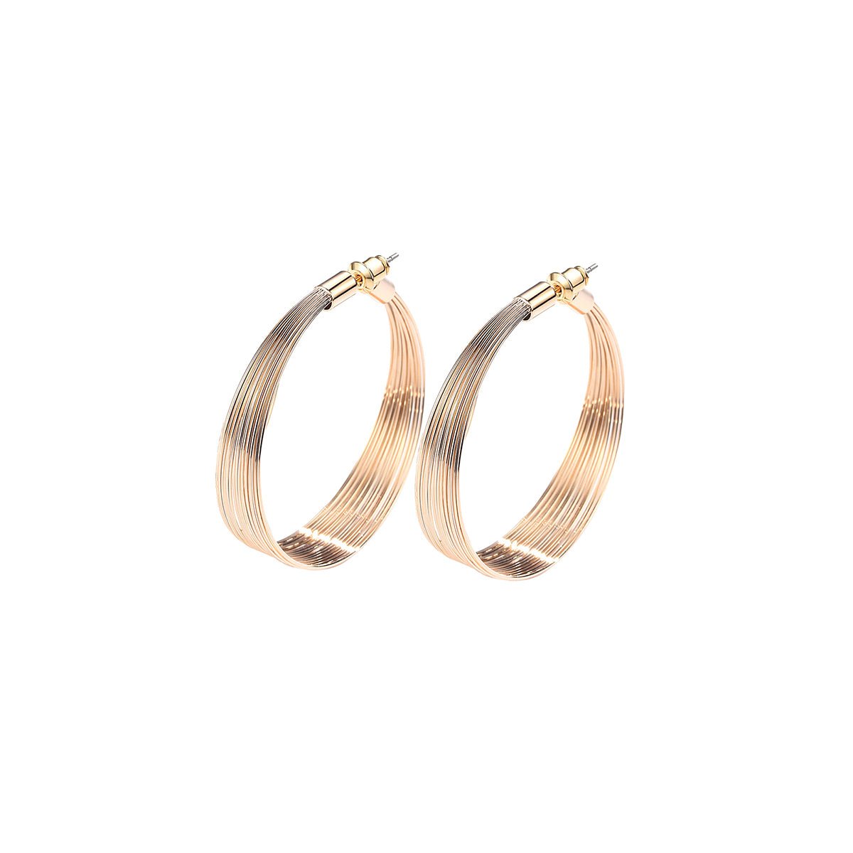 Light Beam Gold Earrings-0