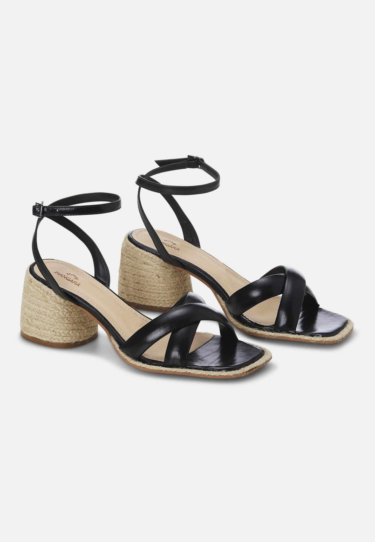 Marica Block Heels Black Sandals - Elegant & Comfortable-2