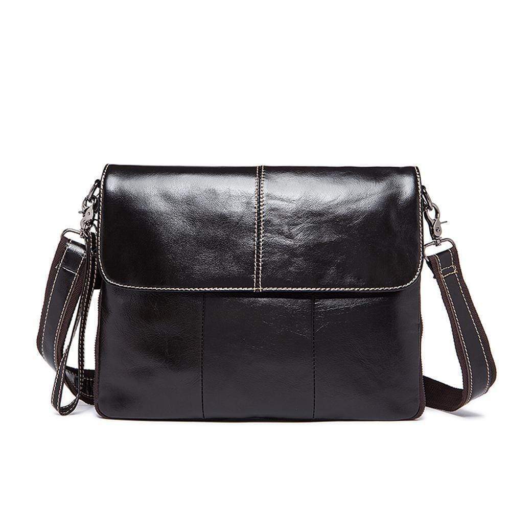 Rossie Viren Men's Medium Vintage Leather Messenger Bag-4