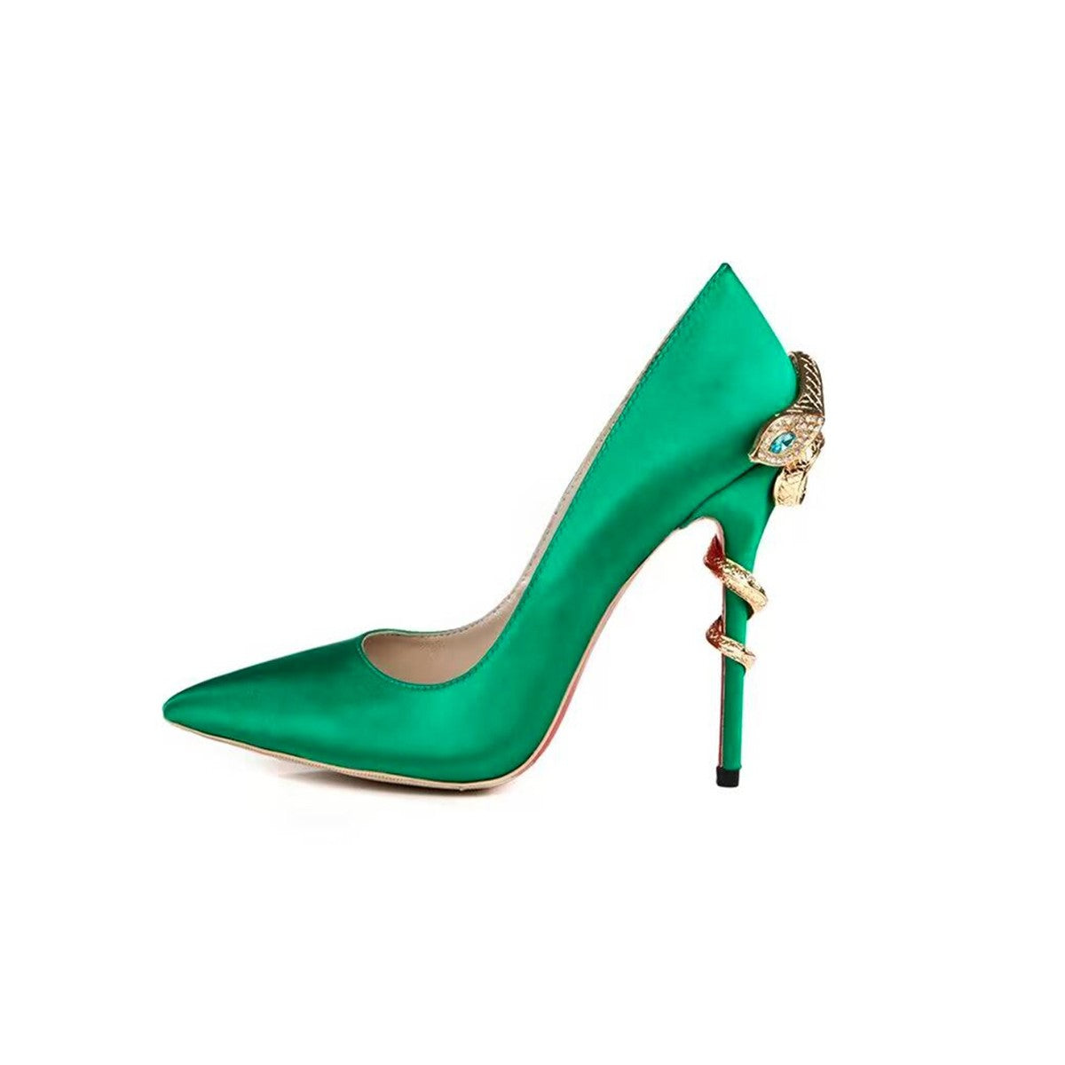 Slithering Crystal Serpent Stiletto Heel Pumps-6