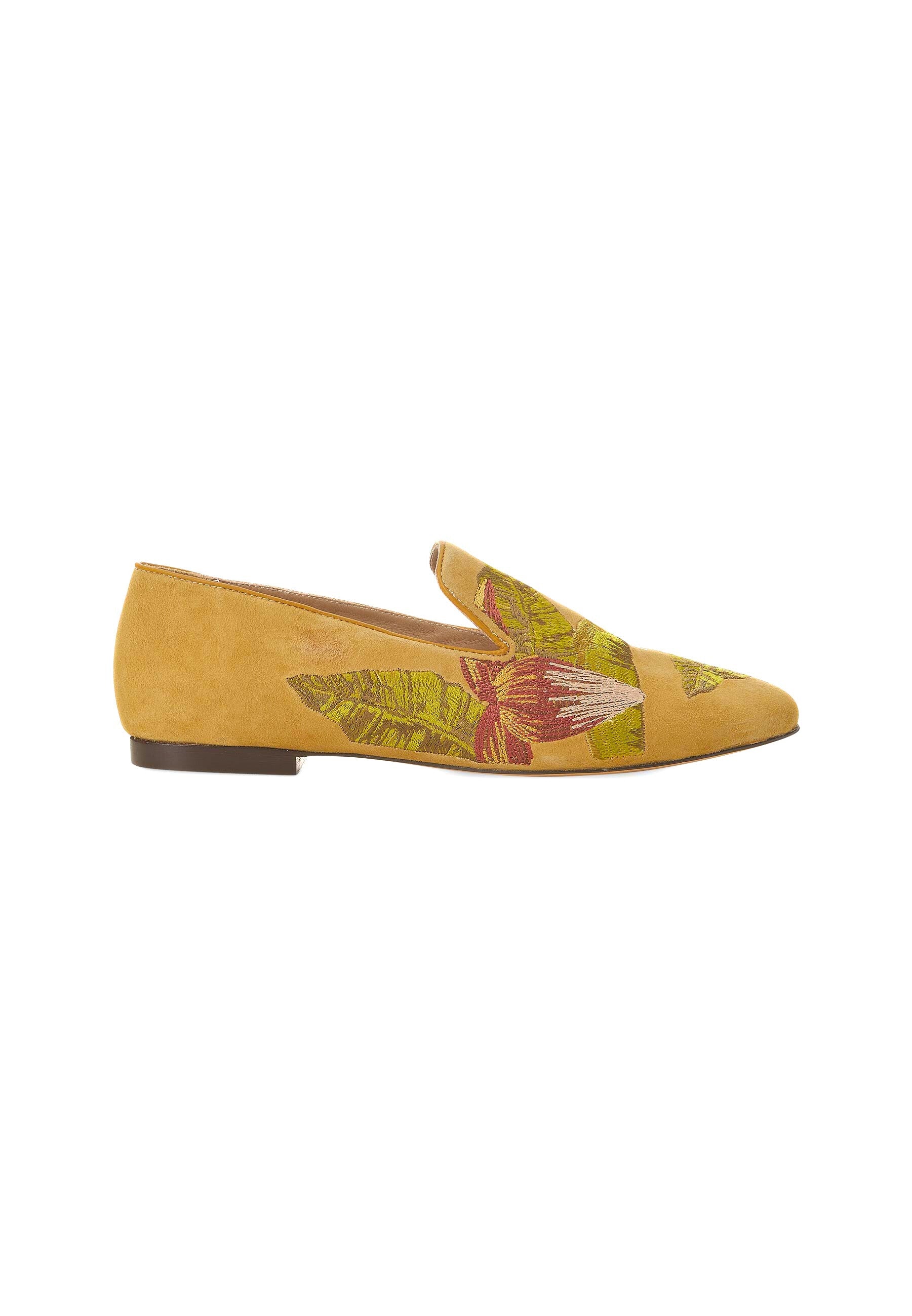 Mangará Suede Women's Loafers - Handmade Embroidery-4