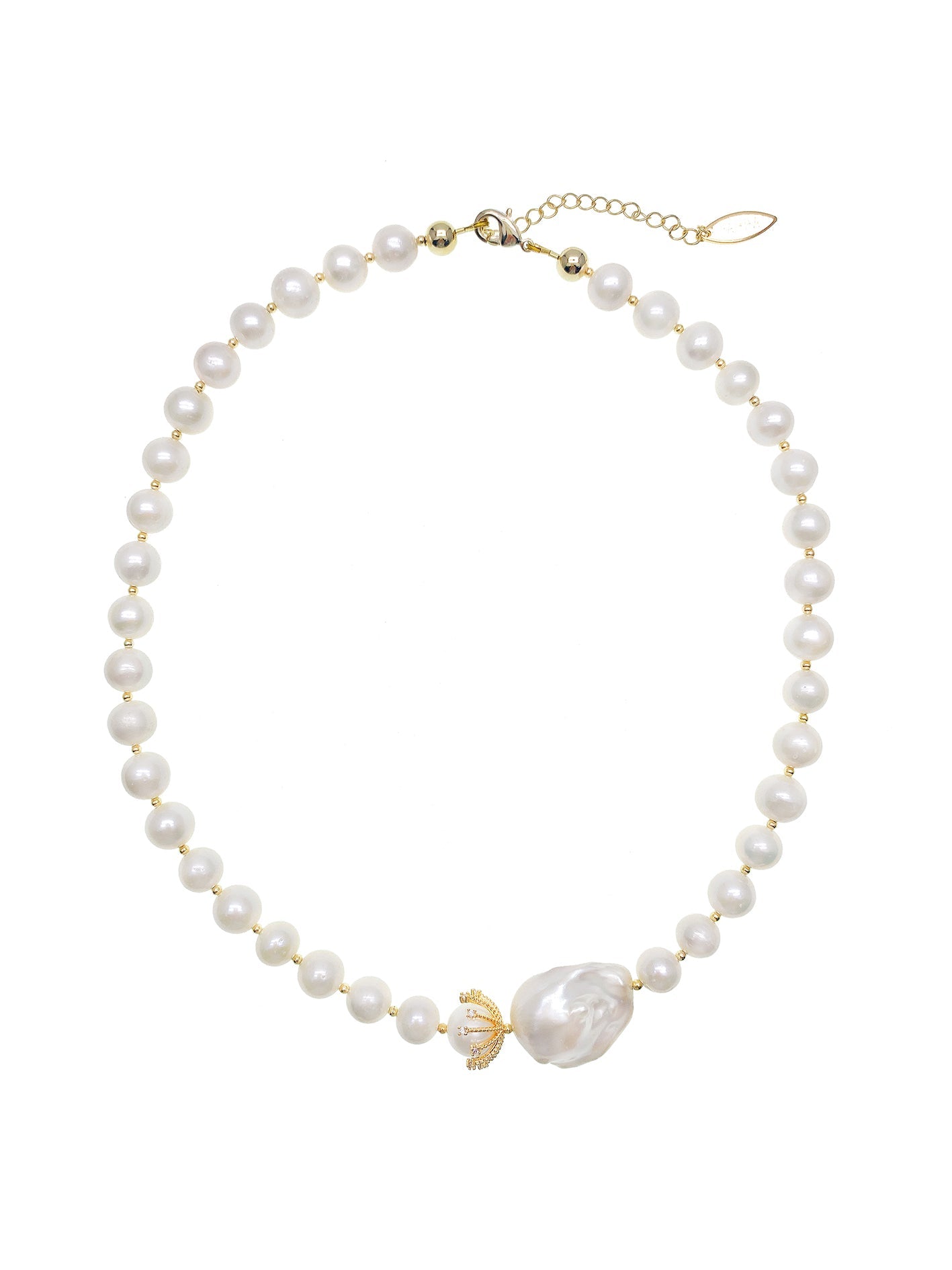 Freshwater Pearls with Baroque Pearl Necklace HN039-0