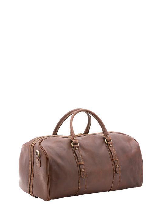 Borsa da viaggio unisex In Vera pelle Made in Italy 50x37x28 cm-1