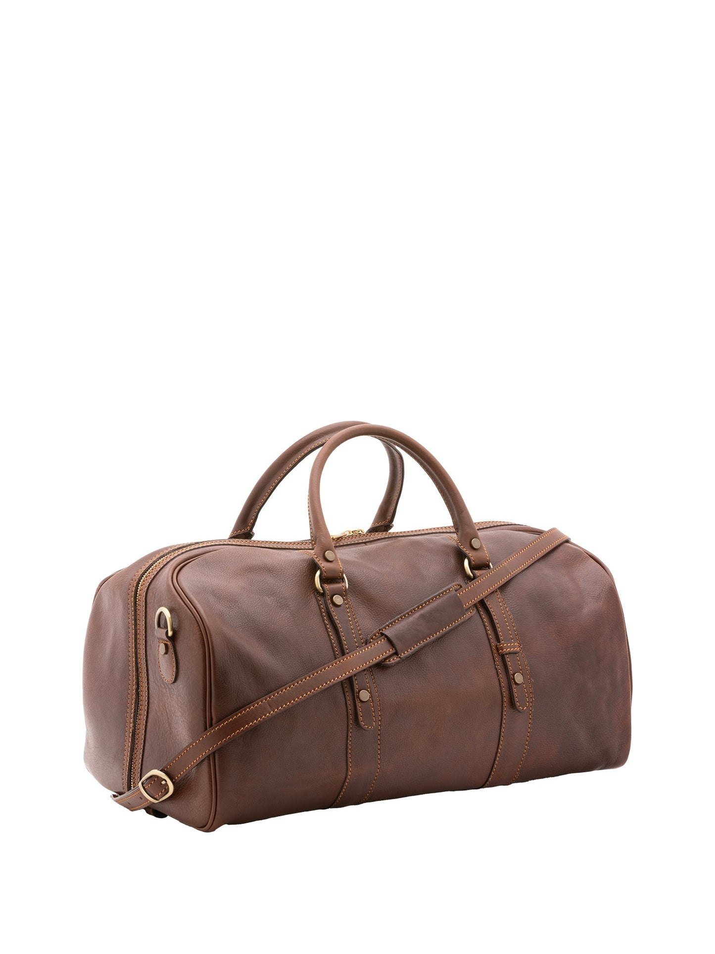 Borsa da viaggio unisex In Vera pelle Made in Italy 50x37x28 cm-2