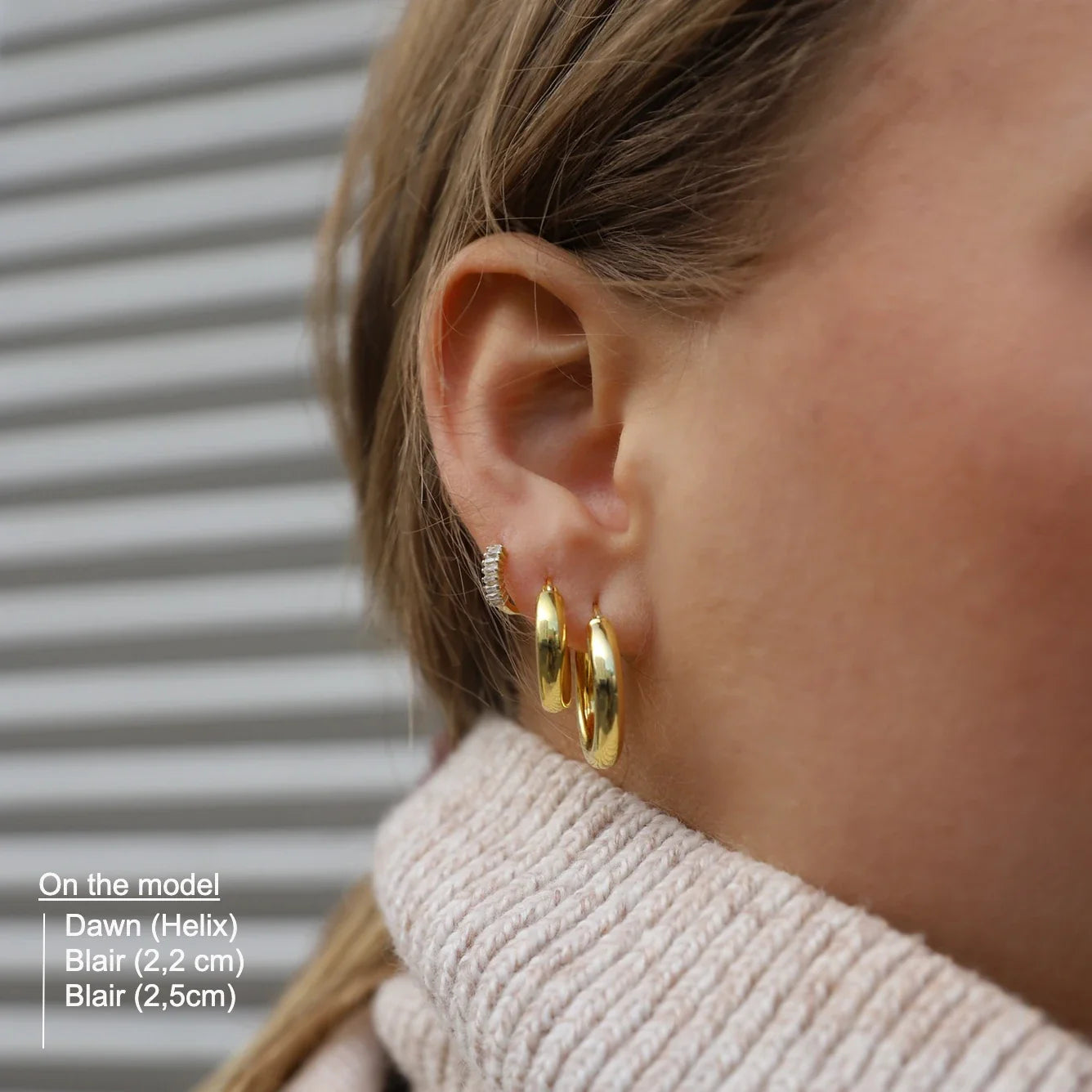 DAWN HELIX HOOP 1CM-2