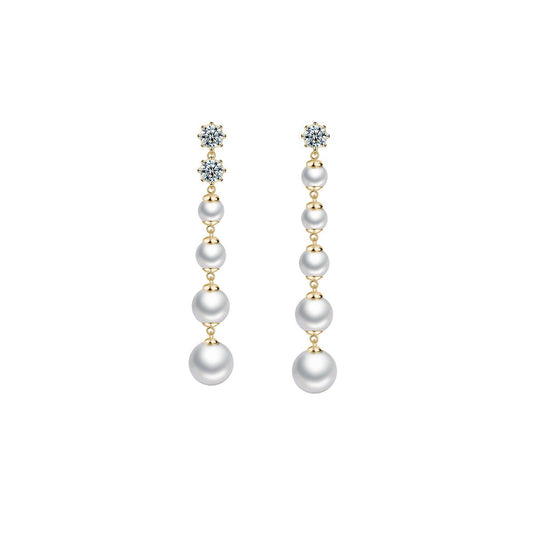 Bridal Tear Gold Earrings-0
