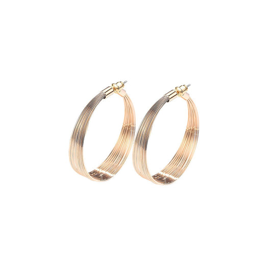 Light Beam Gold Earrings-0