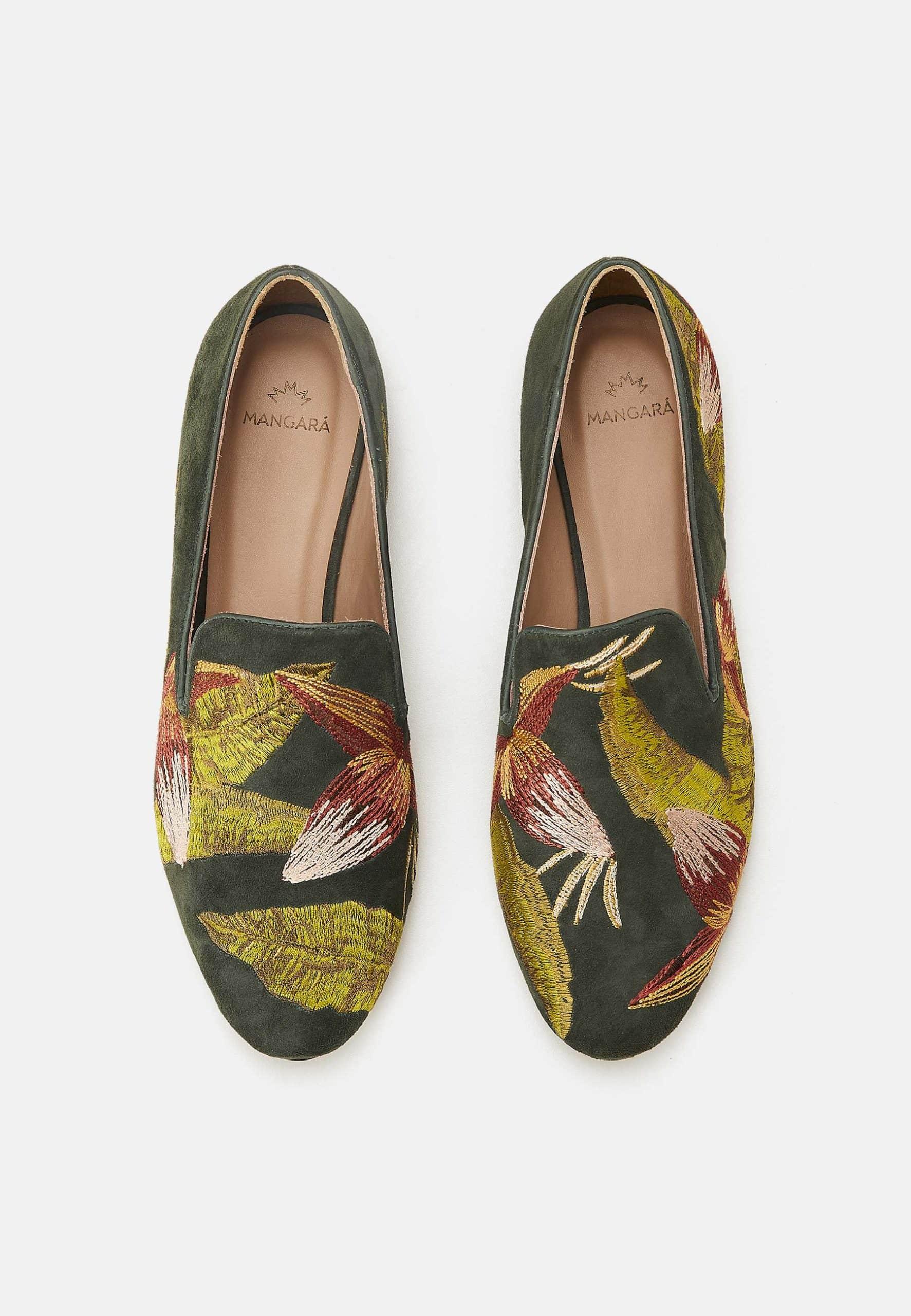 Mangará Suede Women's Loafers - Handmade Embroidery-2