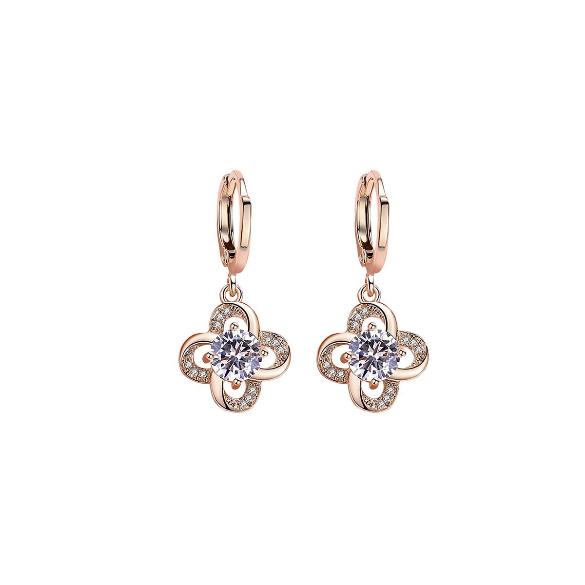 Spun Blossom Rose Gold Earrings-0
