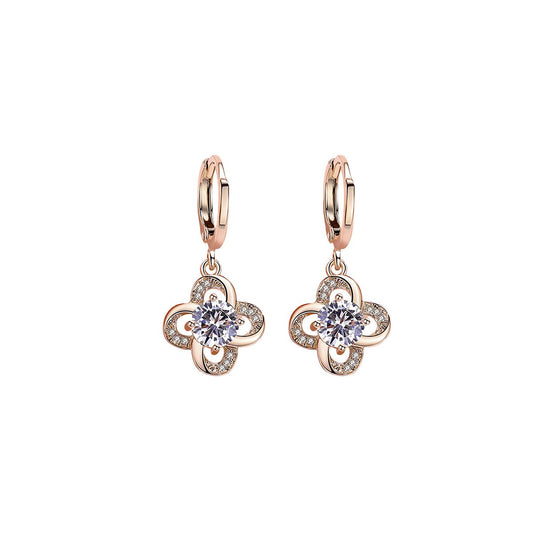 Spun Blossom Rose Gold Earrings-0